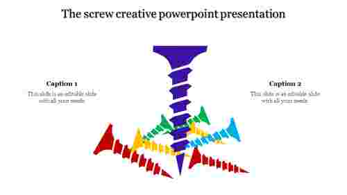 creative powerpoint presentation-The screw creative powerpoint presentation-multicolor